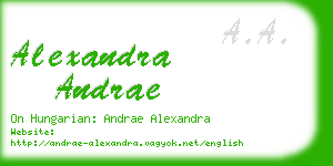 alexandra andrae business card